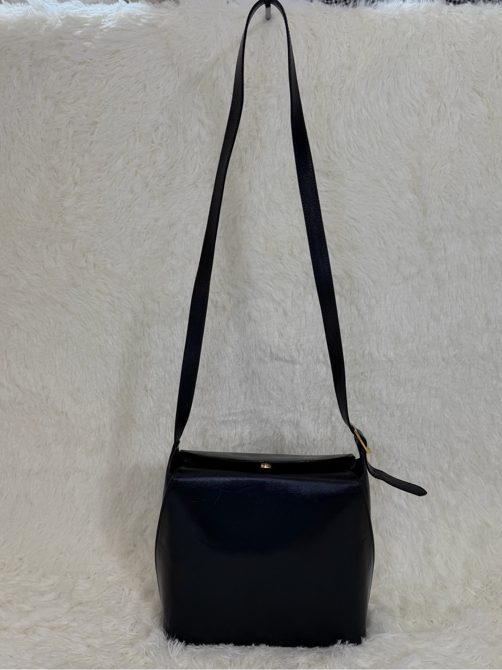 Bally vintage black leather **project bag**